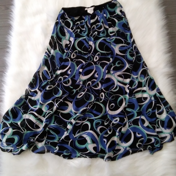 Flowy Bias Cut Y2K Chiffon Skirt - Picture 3 of 10